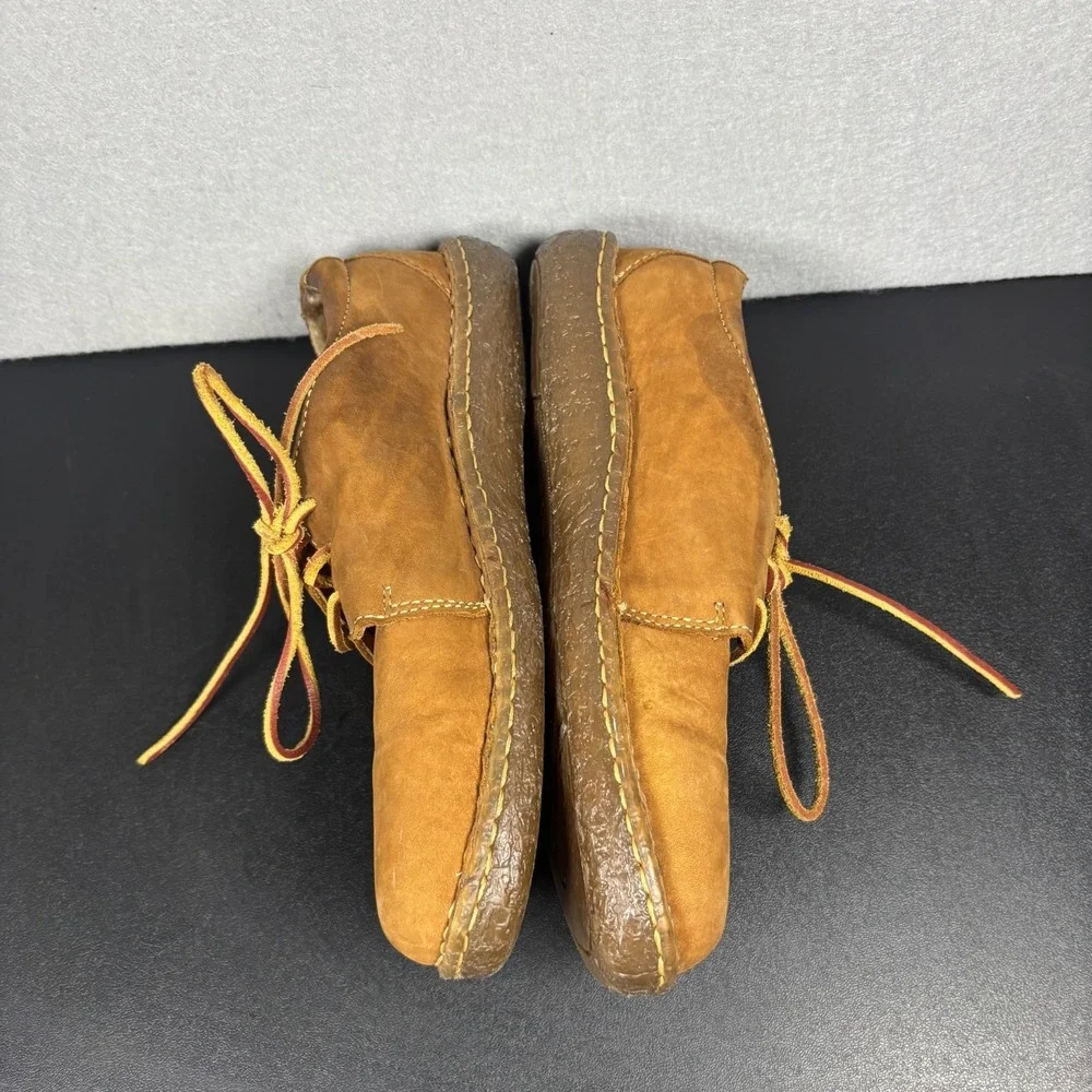 Canyon River Blues Hana Brown Tan Leather Lace Up Loafers Womens 9M Casual Shoes